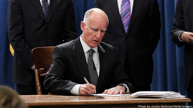 Gov. Jerry Brown Signs California Budget Cut Legislation