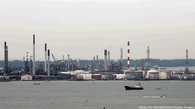 A view of the Royal Dutch Shell's Pulau