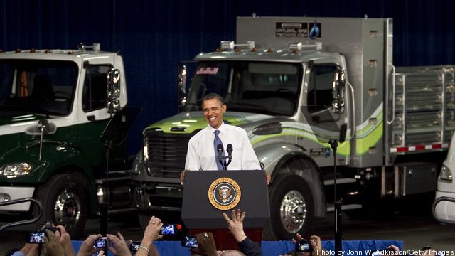 Obama Visits Daimler Trucks North America Plant In North Carolina