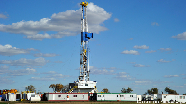 An oil drilling rig is seen September 29
