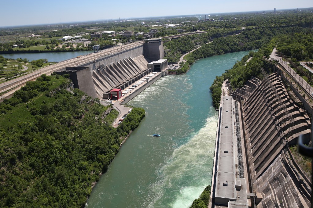 Aerials of U.S.-Canada Border Along The Niagara River