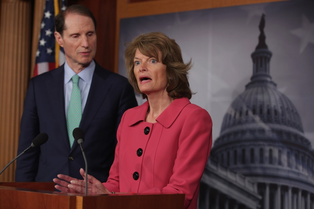 Sens. Wyden And Murkowski Hold News Conference On Campaign Finance Reform