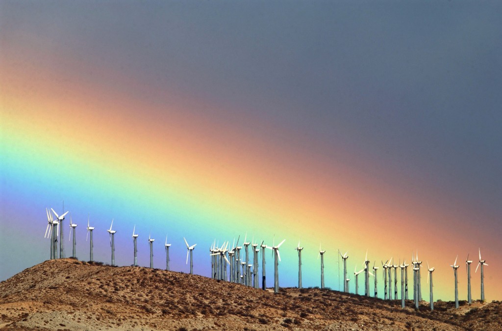 First California Storm Brings Rainbow