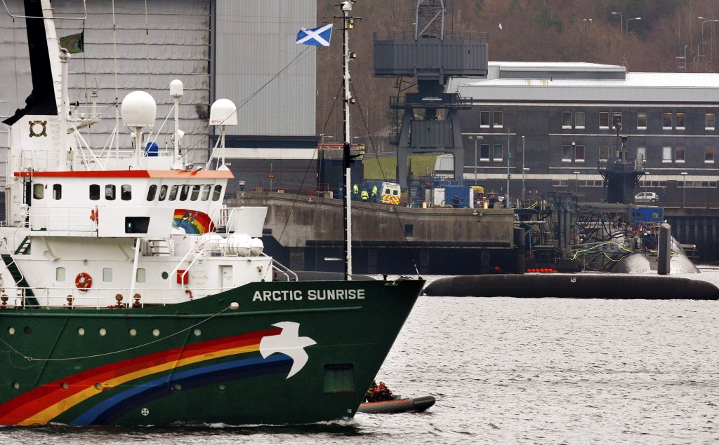 Greenpeace Blockades Faslane Naval Base