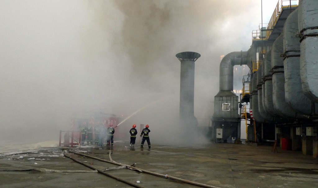 An Oil Refinery Ablaze In Jiujiang