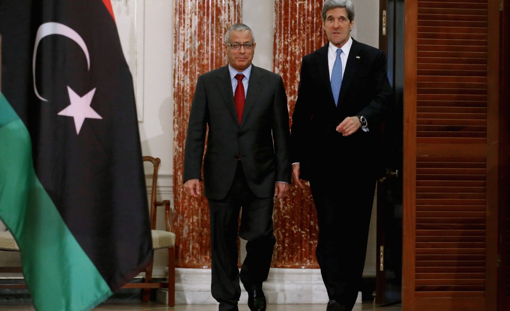 Kerry Meets With Libyan Prime Minister Ali Zeidan At State Dep't