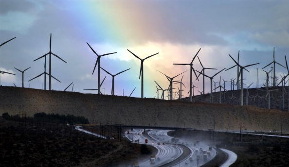 Storm Eases Over Windfarms