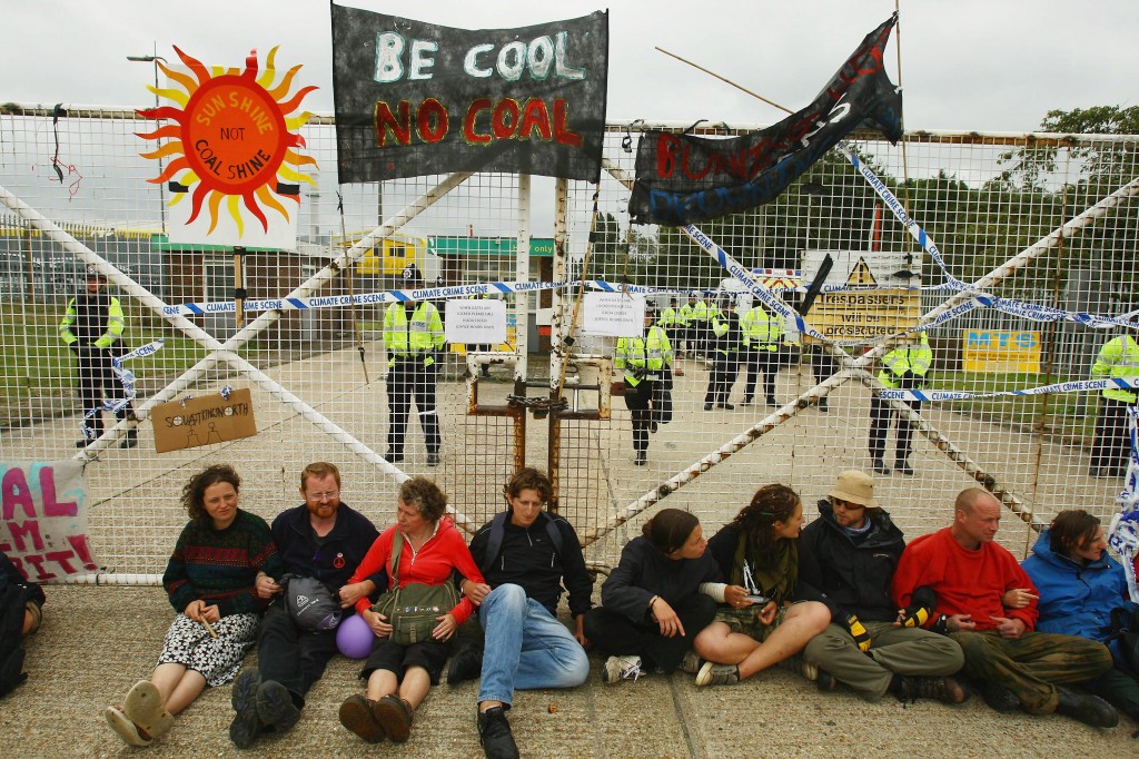 Climate Change Activists Protest Against Power Station Proposals