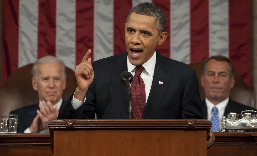 President Obama Addresses The Nation During State Of The Union Address