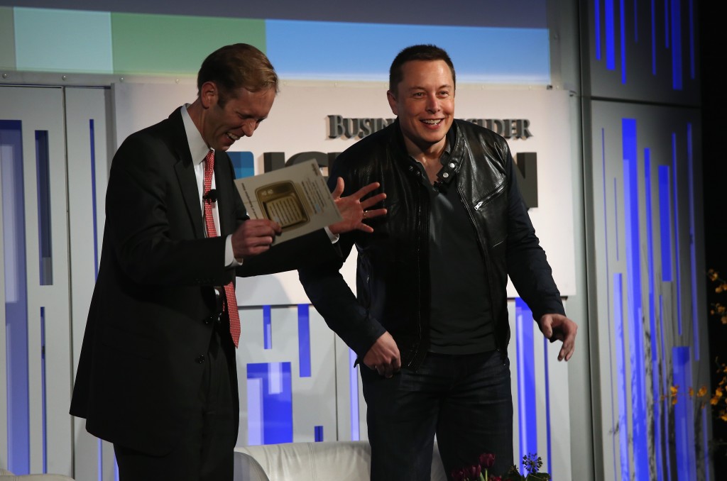 Telsa CEO Elon Musk Speaks At Business Conference In New York