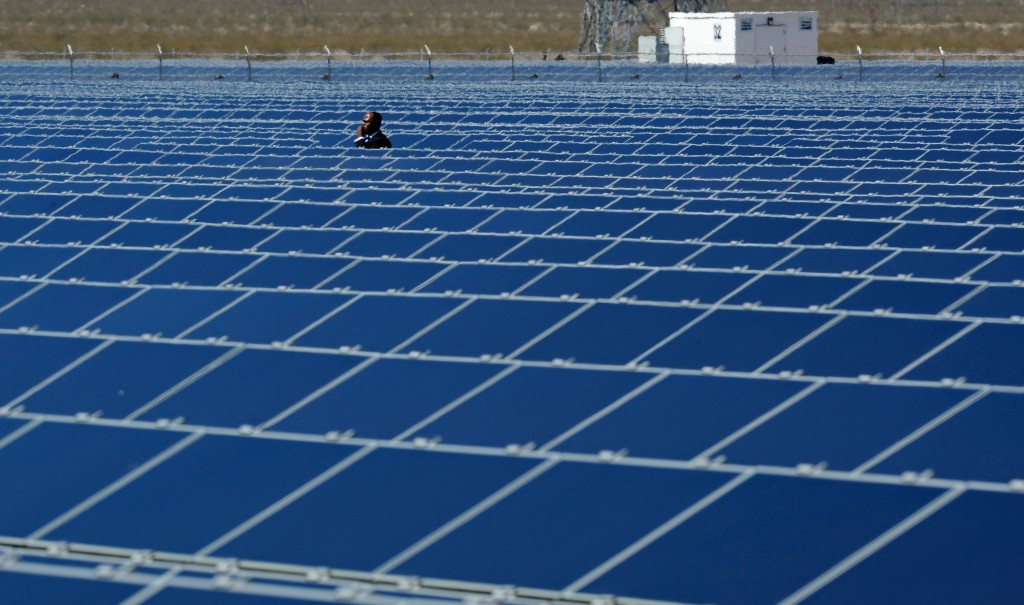President Obama Visits Largest Photovoltaic Plant In U.S. In Nevada