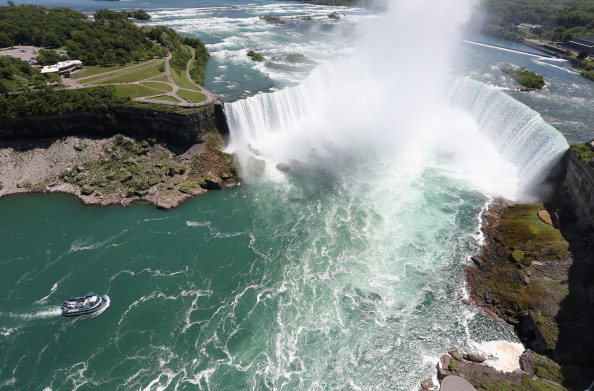 Aerials of U.S.-Canada Border Along The Niagara River