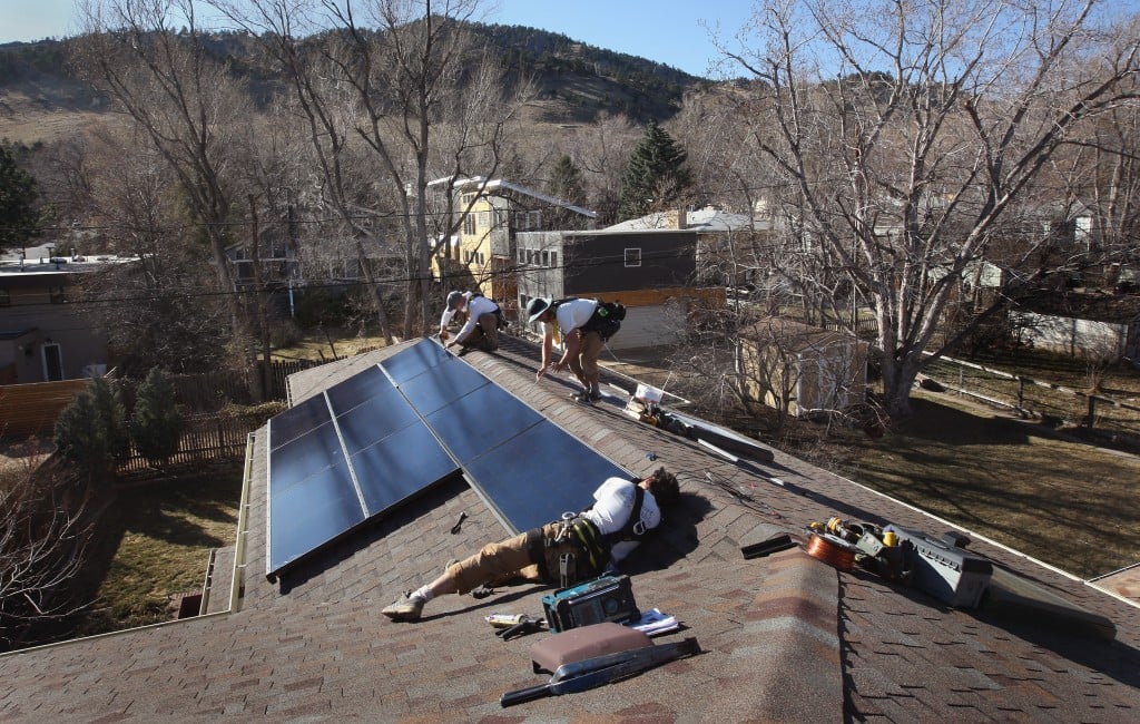 Solar Energy Panels Are Installed On Colorado Homes