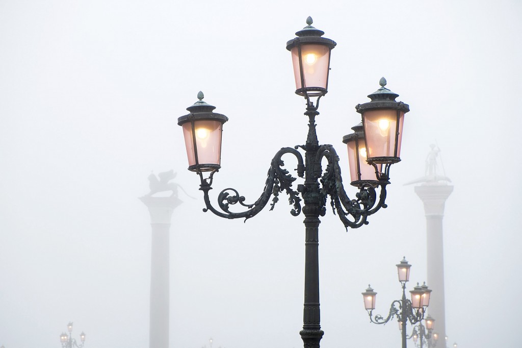 First Fog Of Autumn Rise In Venice