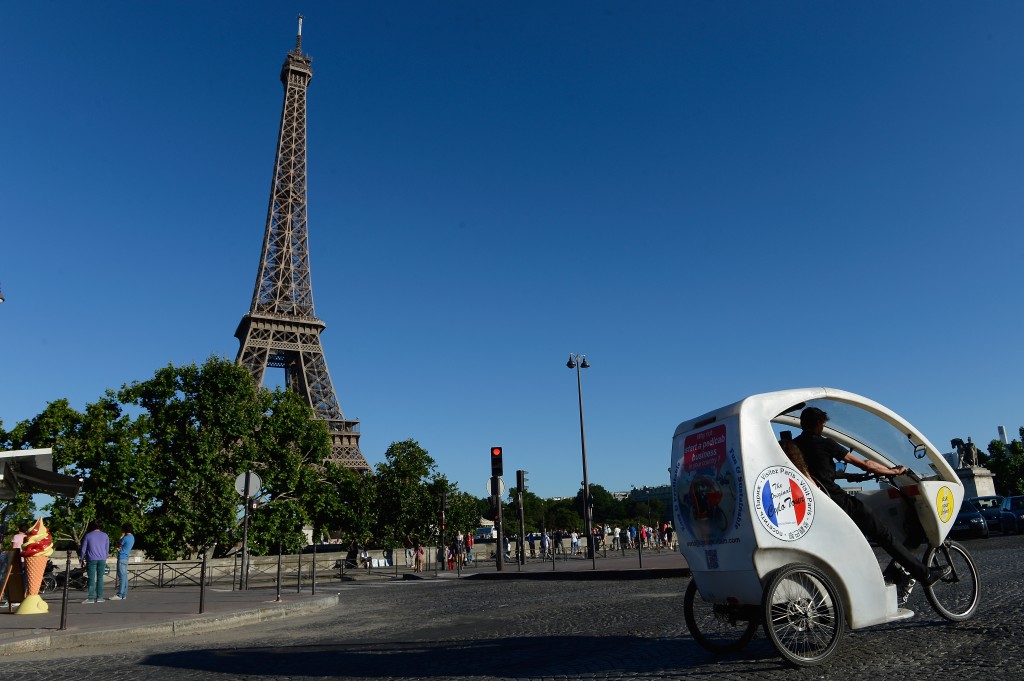 Bicycle Taxi In Paris