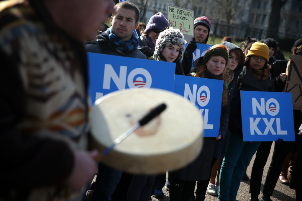 Activists Demonstrate Against Keystone Pipeline Proposal