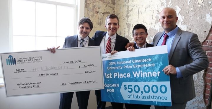Cleantech Univ Prize 2016 winning team from MIT