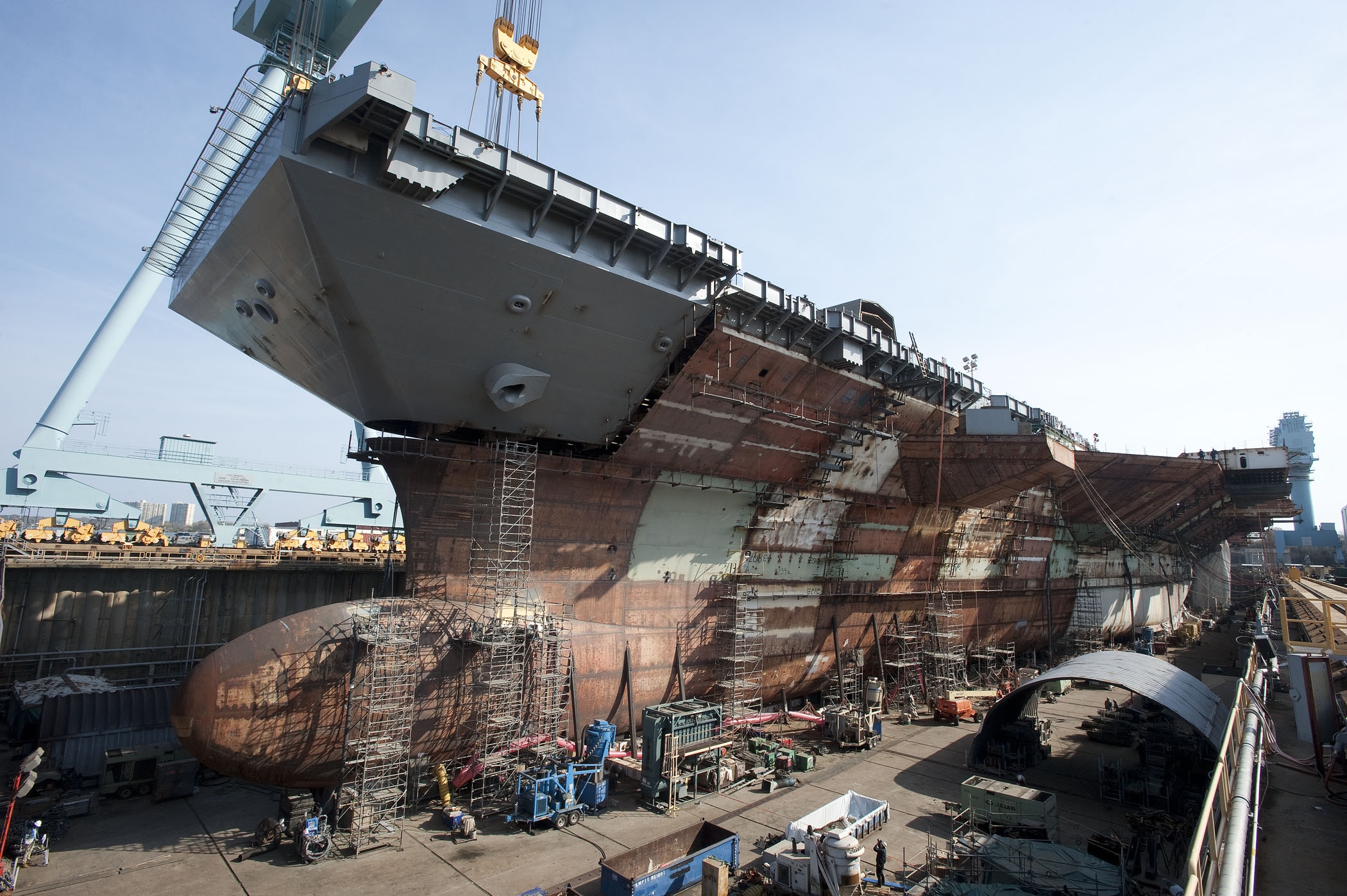 indian aircraft carrier under construction