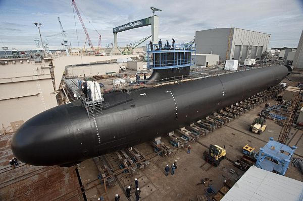 The Virginia-class attack submarine Minnesota (SSN 783) is under construction at at Huntington Ingalls Newport News Shipbuilding, Nov. 1, 2012. (U.S. Navy photo courtesy of Newport News Shipbuilding/Released) Photo by Chris Oxley