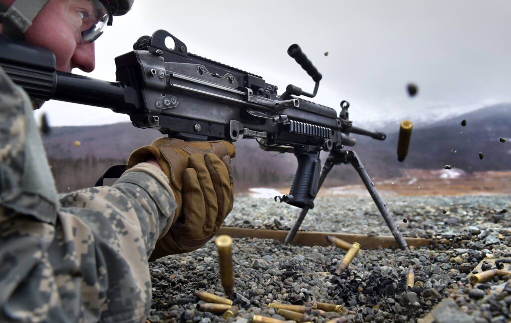 soldier shooting gun