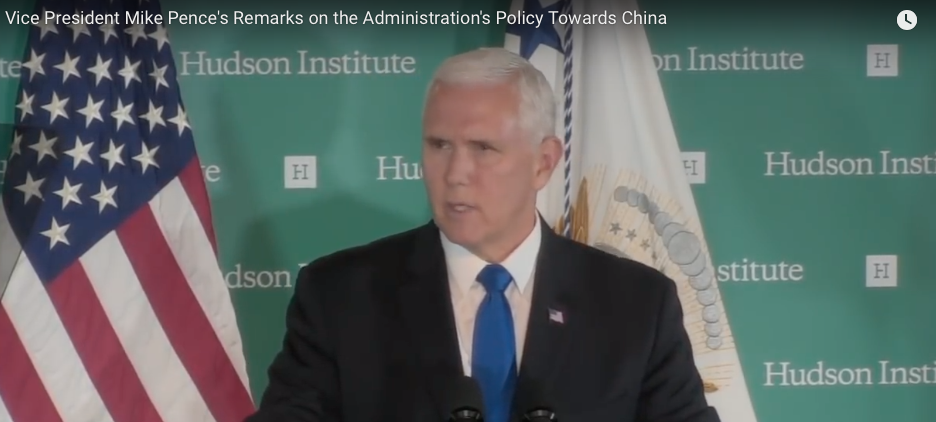 Pence, DoD Roll Out Harder Line on China, Russia