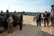 SD Esper arrives at Pentagon for first day in office