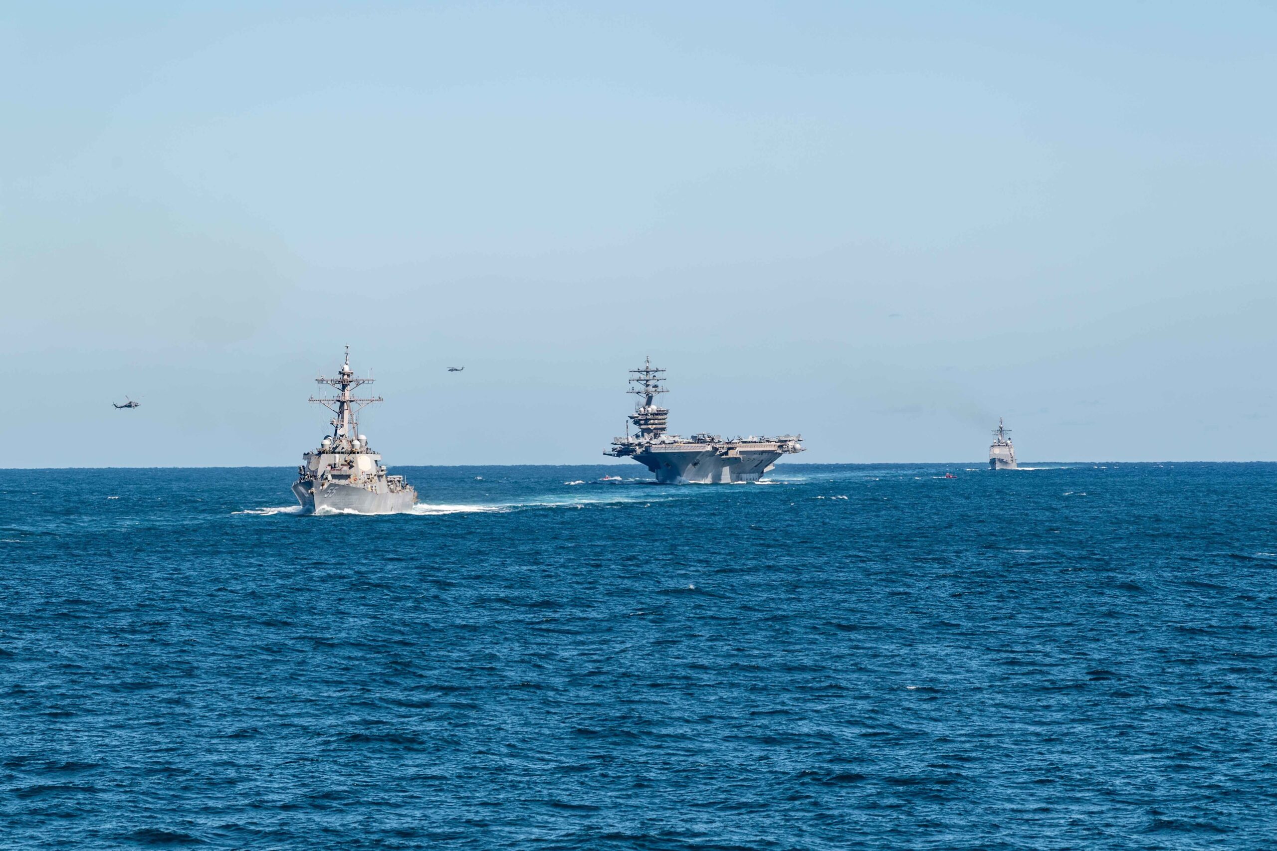 Two Carriers & Marine Amphib Converge On Mid East; Patriots Too