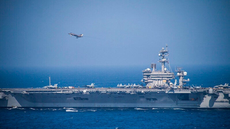 USS Vinson Flies F-35s & Quietly Readies For New Refueling Drone