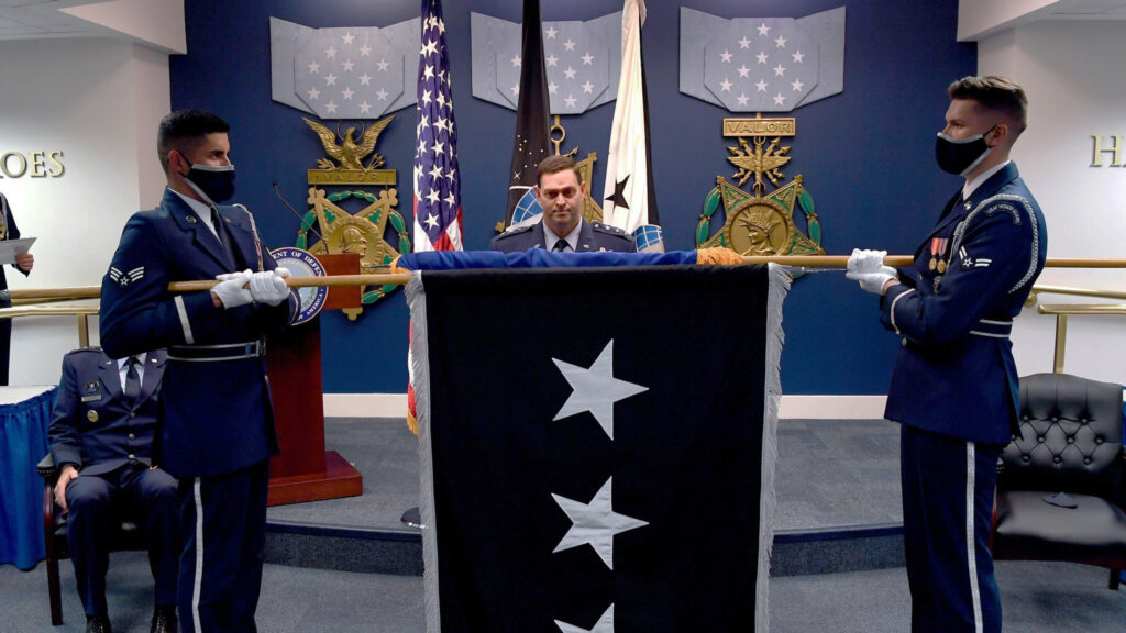 Maj. Gen. B. Chance Saltzman was the first U.S. Air Force general officer transferred and promoted to lieutenant general in the U.S. Space Force during a ceremony at the Pentagon Aug. 14.