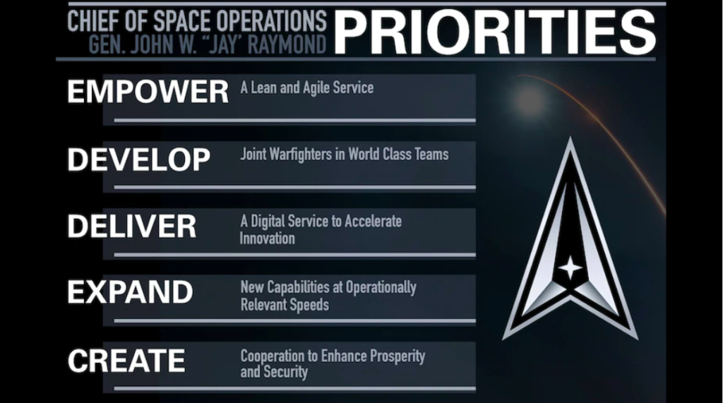 Space Force CSO Planning Guidance priorities 