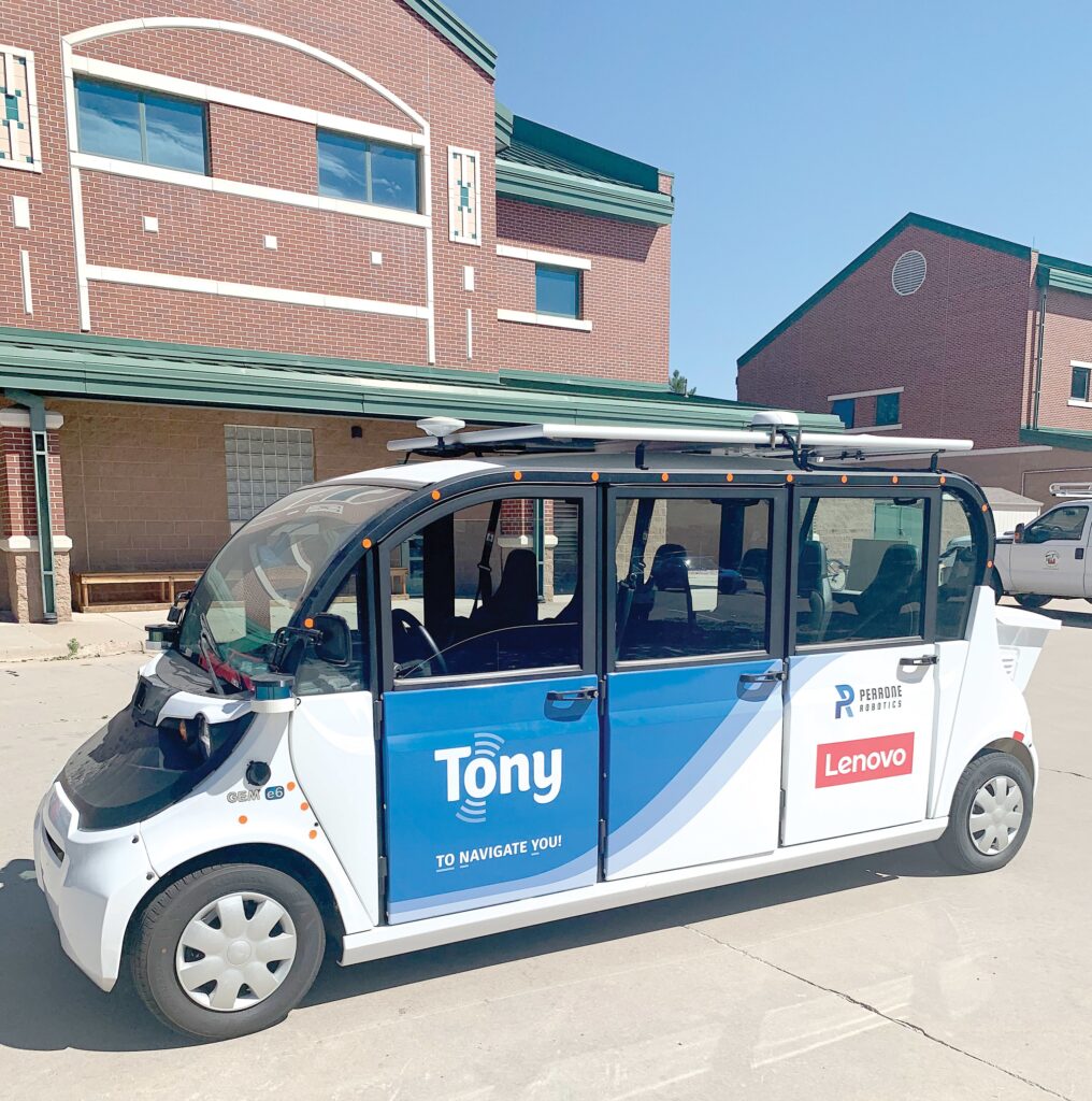 FORT CARSON, Colo. — Two Polaris GEM automated shuttles, custom-configured by Perrone Robotics using their TONY (TO Navigate You) autonomy kit, will operate as Fort Carson post shuttles beginning in mid-September. (Courtesy photo)