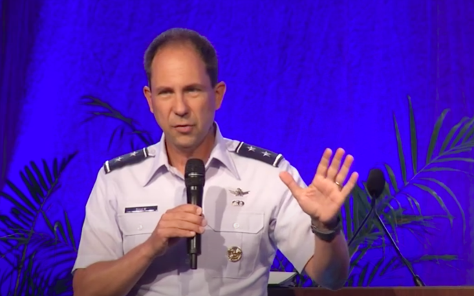 Lt. Gen. John Shaw addressed 2019 AMOS conference