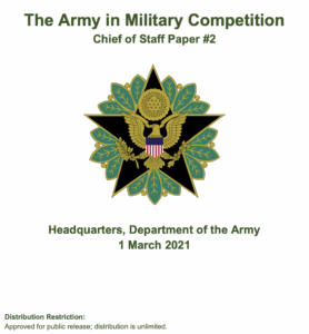 screenshot of Army document