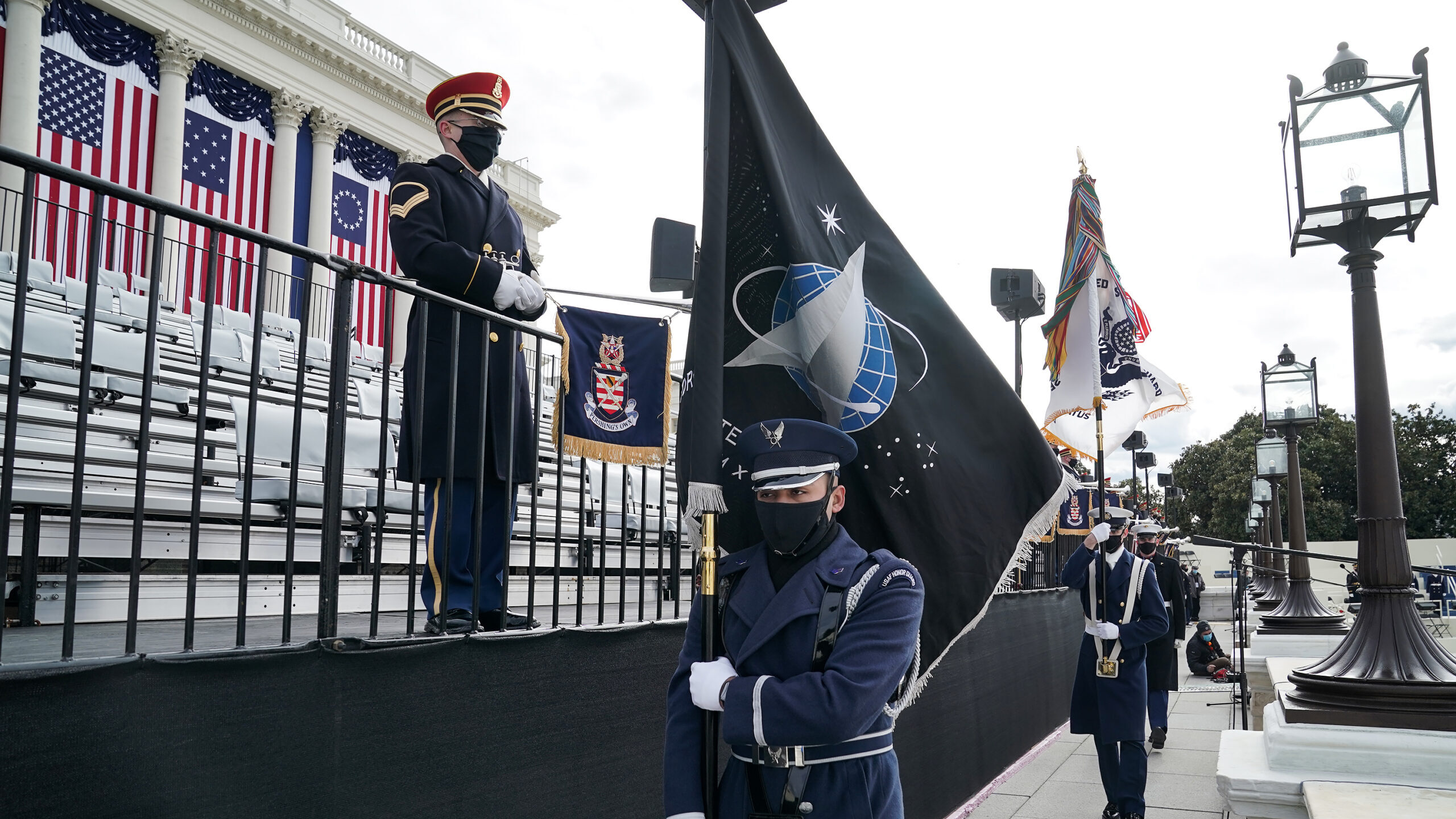 Presidential Inauguration Rehearsal Held At US Capitol Building