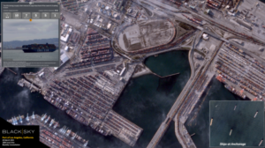 BlackSky image of the Port of Los Angeles. The firm is aiming for a revisit rate of once an hour by 2024.