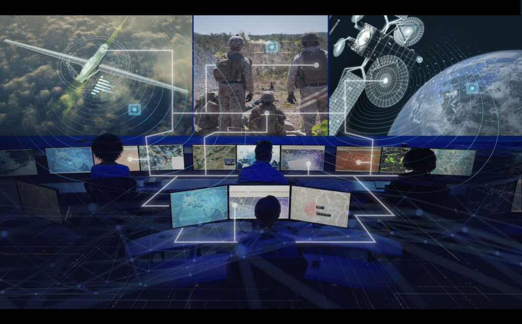 This Northrop Grumman graphic shows the typical optimistic vision of JADC2 (NGC graphic)