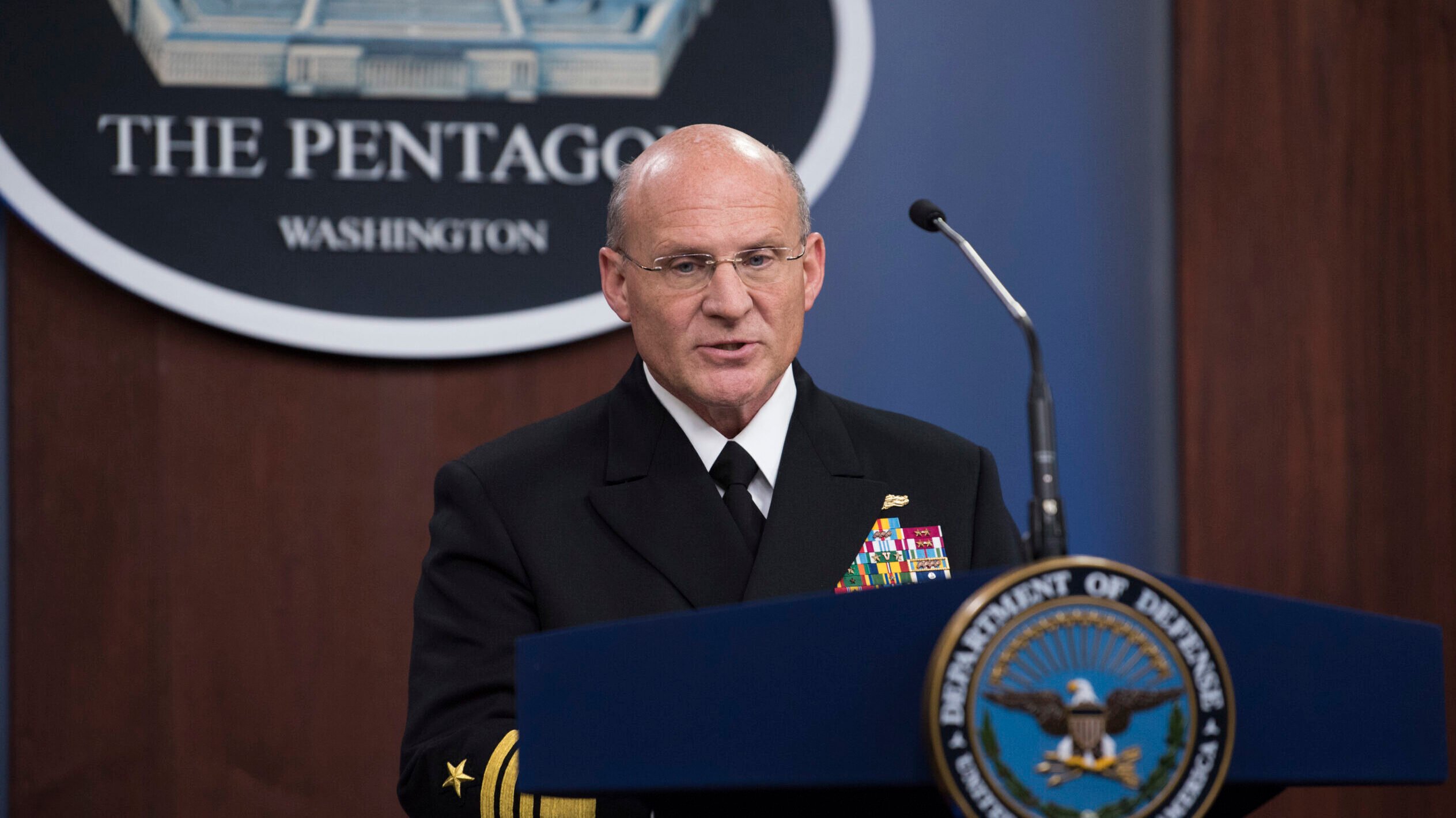 Top Navy Officials Brief at Pentagon