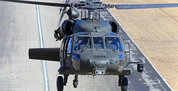 A robo-Black Hawk helicopter flew with no pilots for the first time