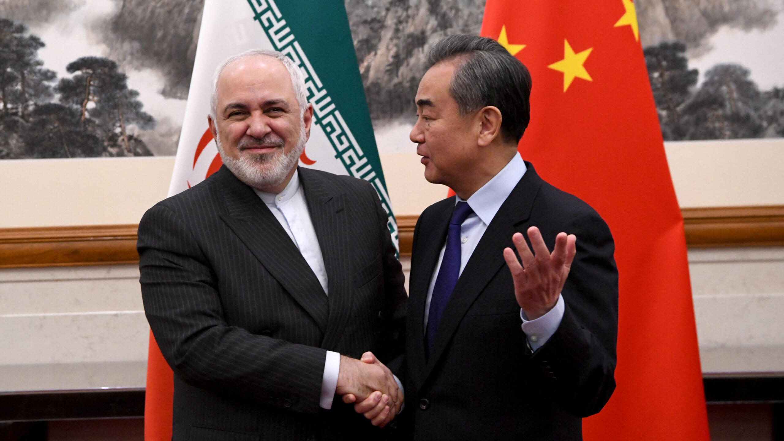 China Foreign Minister Wang Yi and Iran Foreign Minister Mohammad Javad Zarif Meet in Beijing
