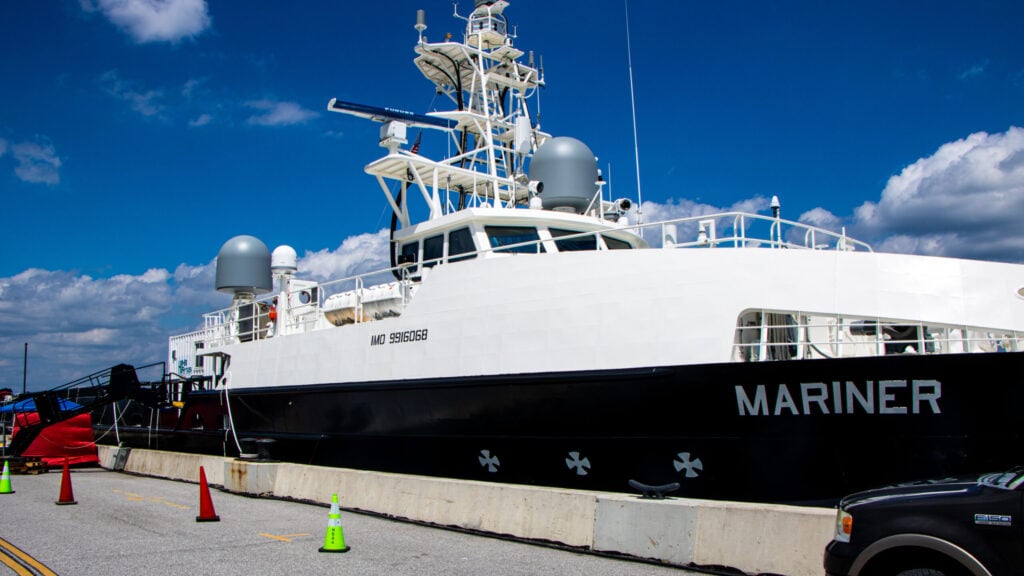Aboard the autonomous Mariner, the Navy's latest unmanned surface