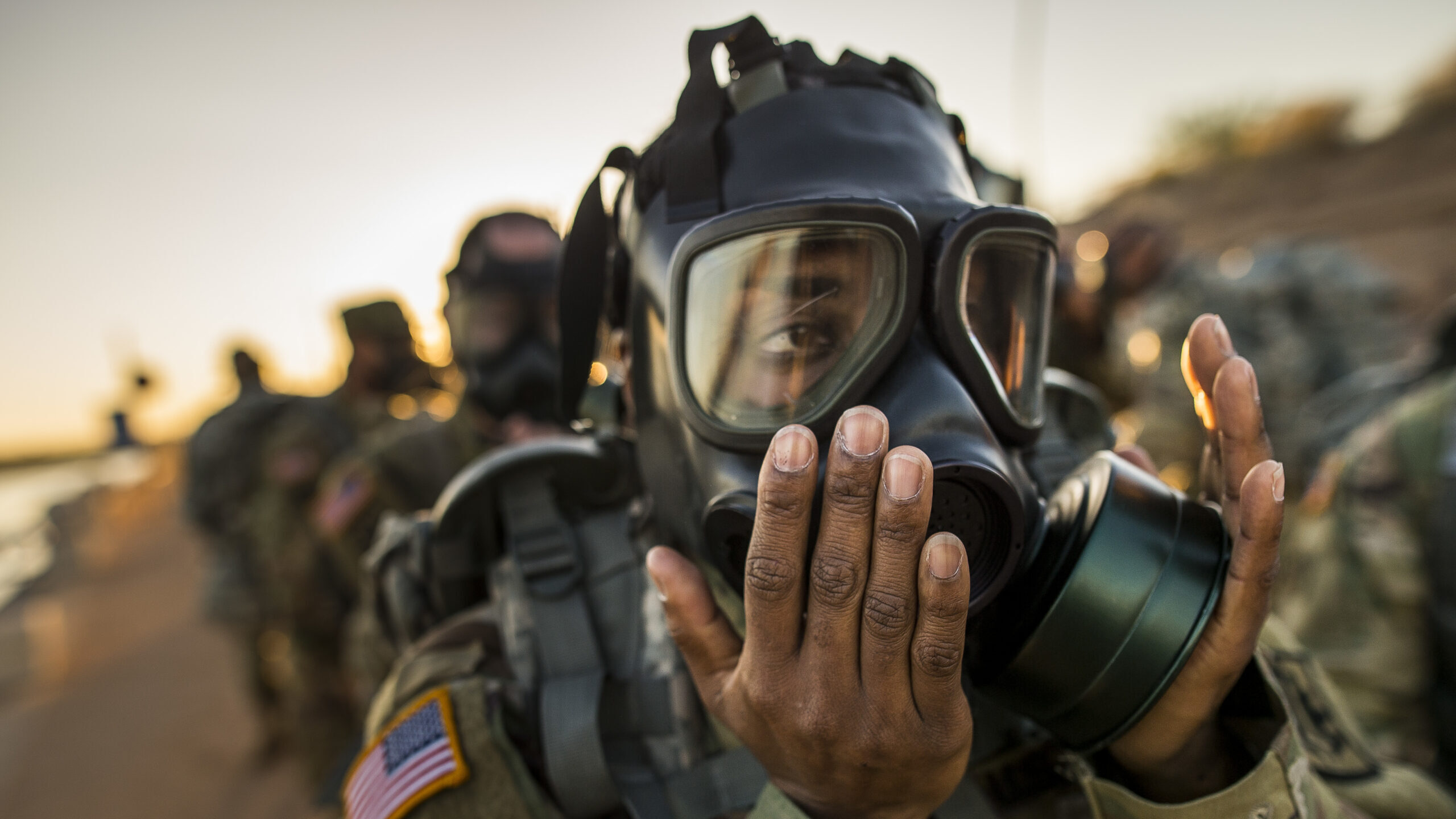 Gas Mask Ruck March