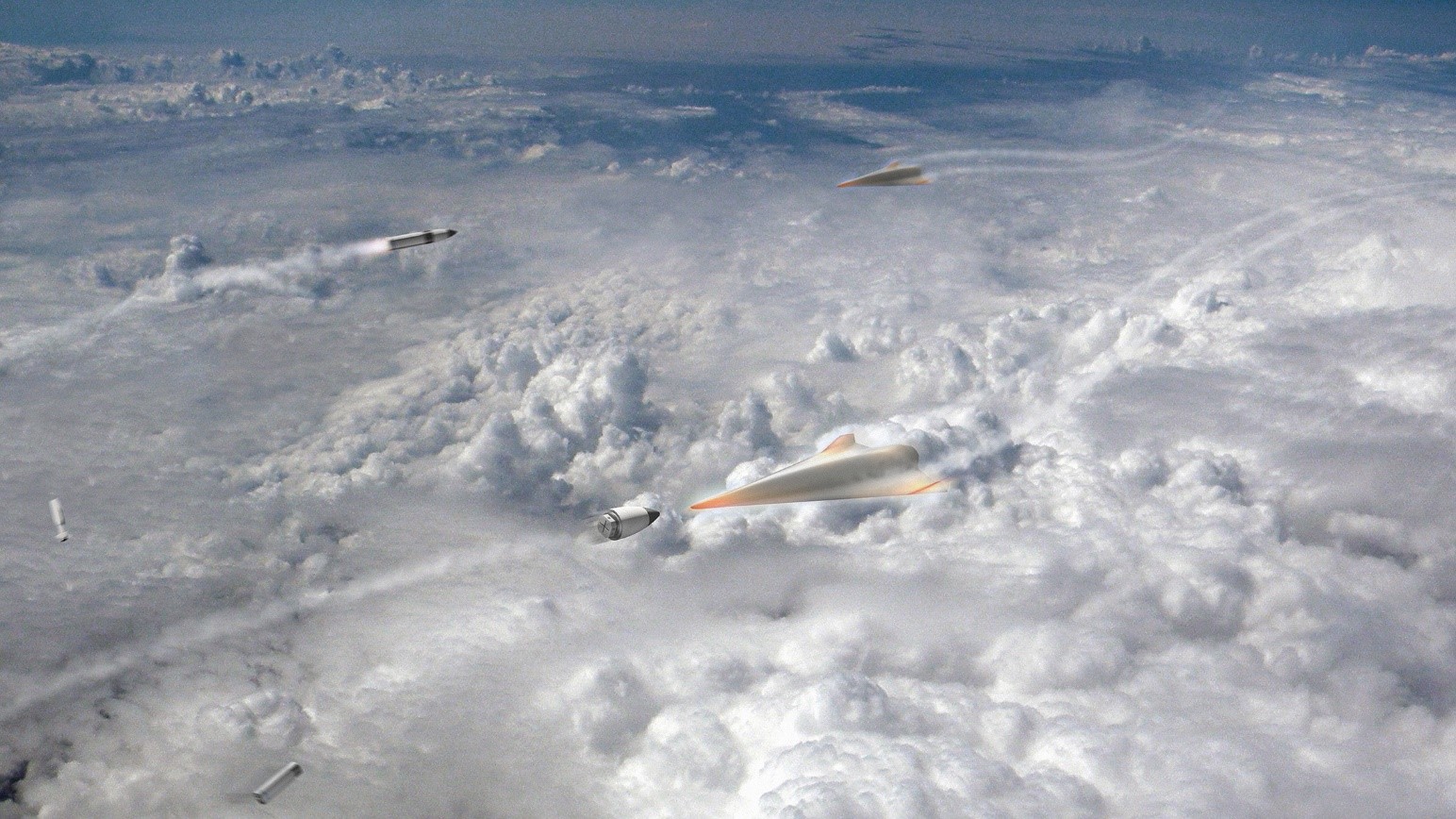 Glide Breaker is DARPA’s defensive hypersonics program. (DARPA illustration).