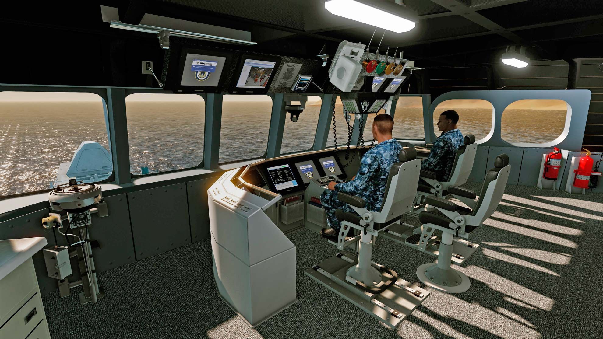 The Navy is the leading practitioner of live, virtual, and constructive training in the DoD, and HII has a strong history of developing LVC solutions in support of the Navy. (Image courtesy of HII).
