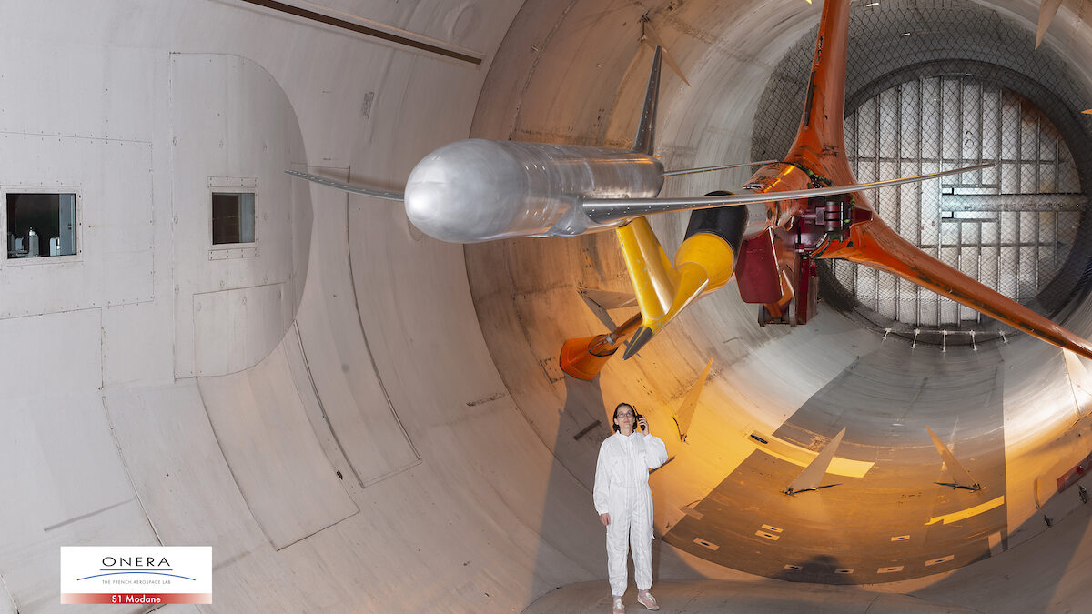 Inside ONERA's S1MA wind tunnel