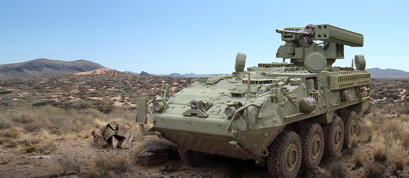The Single Vehicle C-UAS Stryker makes sense for Brigade Combat Teams as it is common with the M-SHORAD Stryker shown here and requires fewer soldiers to operate.