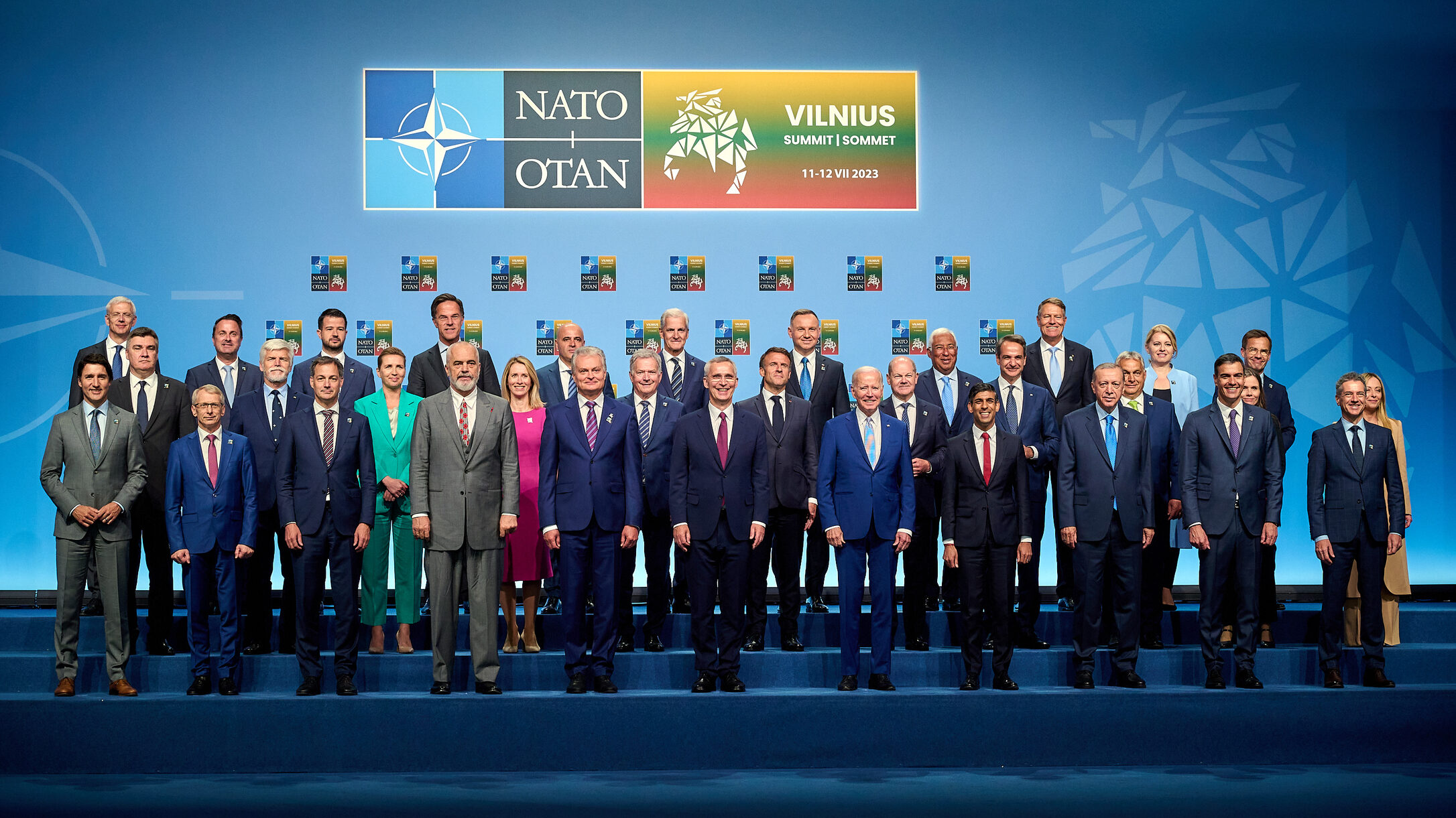 Official photo of the NATO Secretary General and Heads of State and Government – 2023 NATO Vilnius Summit