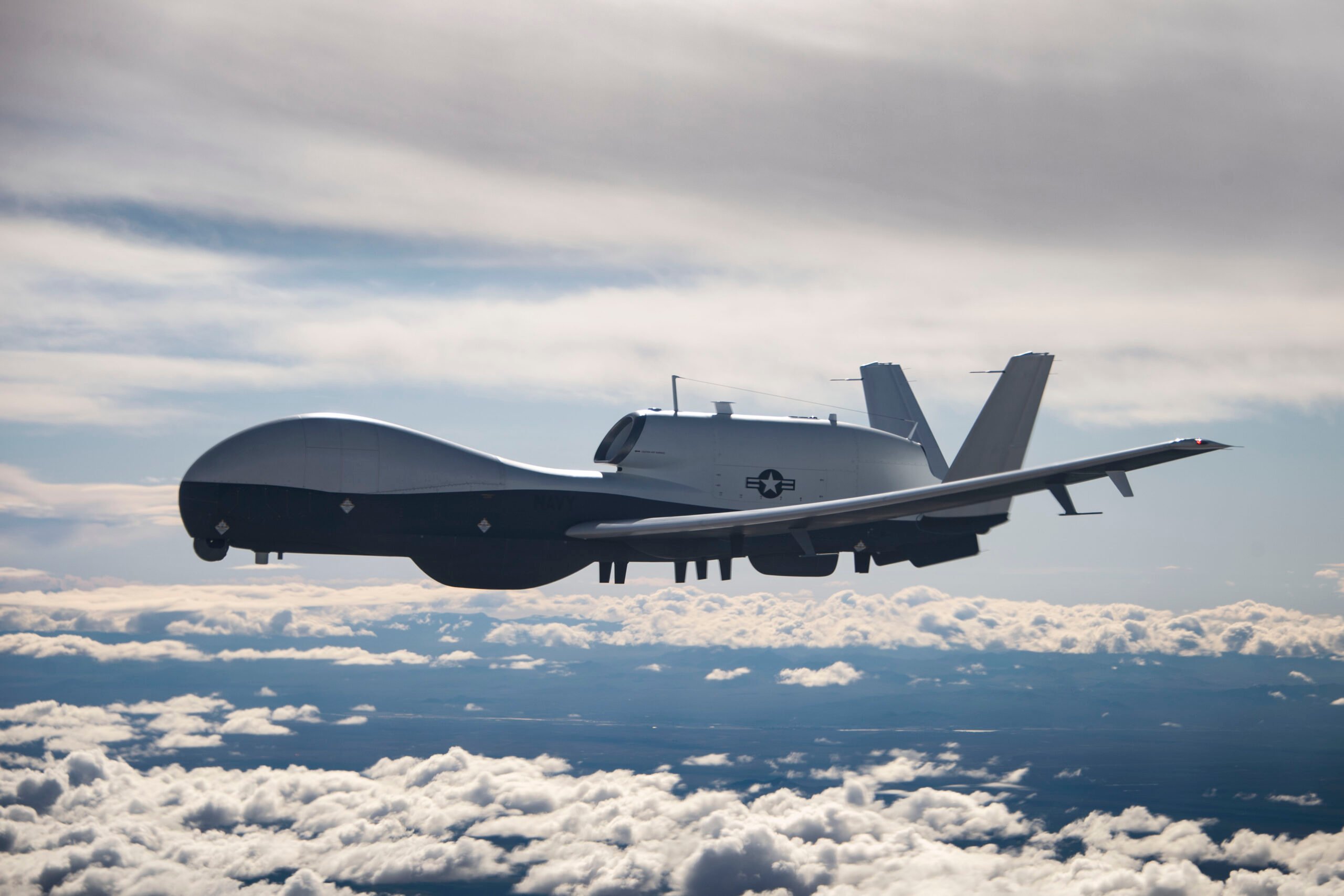 Northrop Grumman delivers the fourth MQ-4C Triton for long-range, persistent, maritime surveillance to the U.S. Navy for Initial Operational Capability.