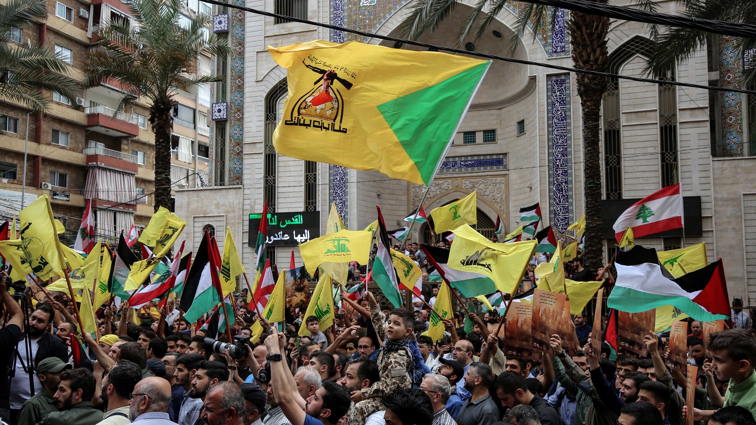 Hezbollah pro-Palestinian rally in Beirut