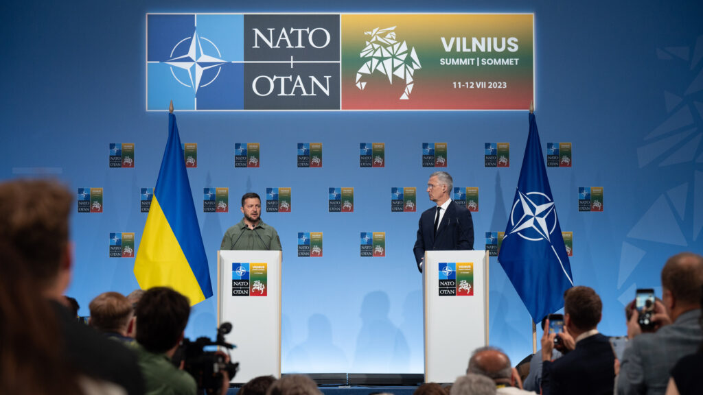 Joint press conference following the bilateral meeting by the NATO Secretary General and the President of Ukraine - 2023 NATO Vilnius Summit