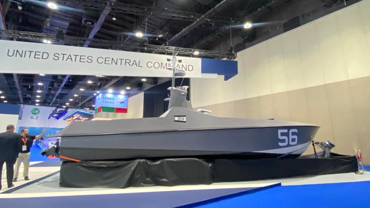 CENTCOM shows off Emirati-American unmanned surface vessel Mast-13 at UAE exhibition